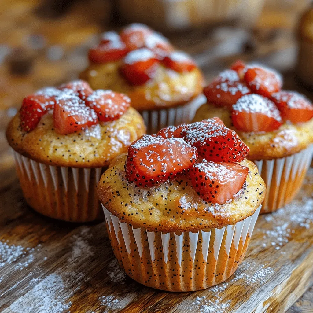 Sweet & Zesty Strawberry Lemon Poppy Seed Muffins: A Delicious Journey into Baking
