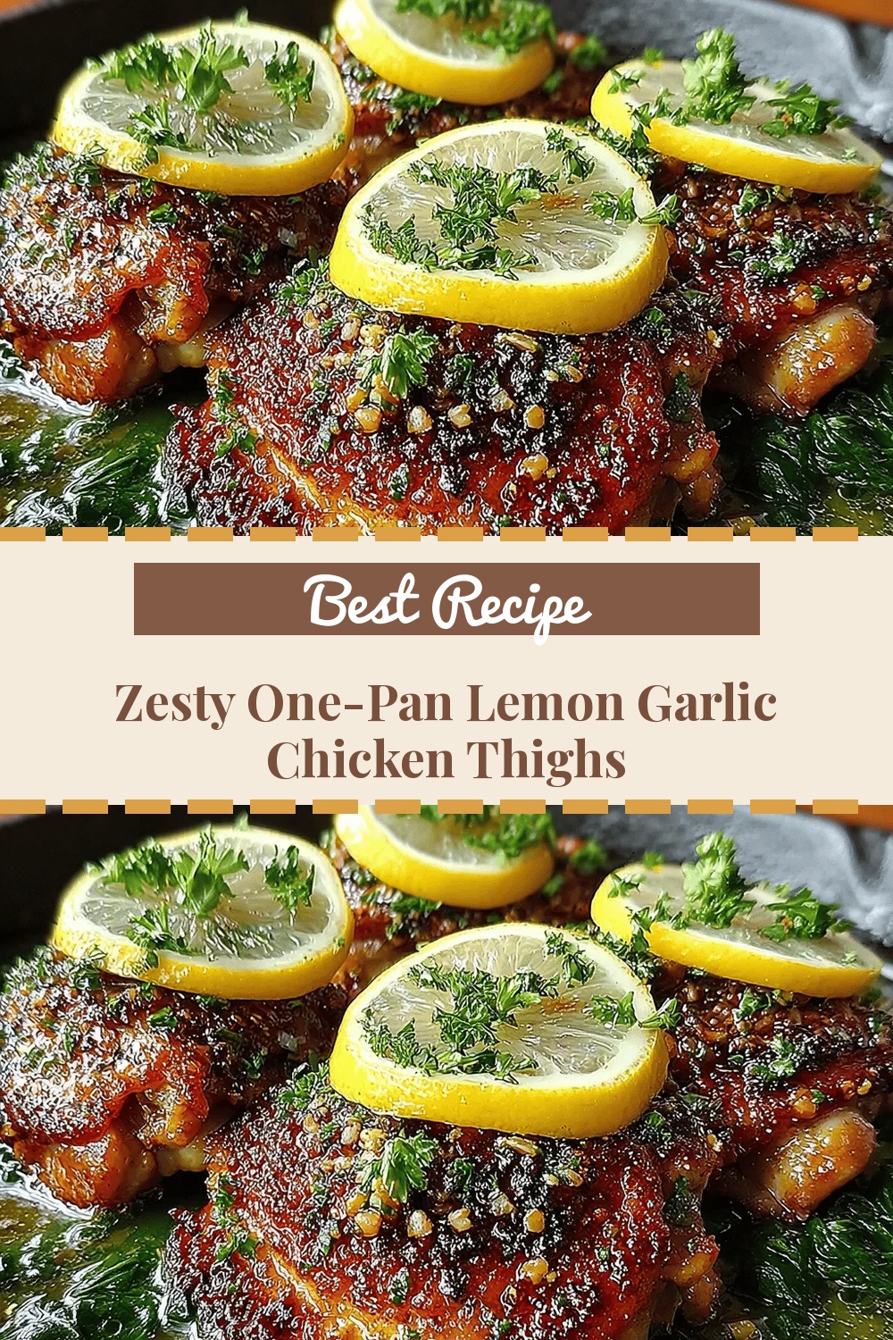 Zesty One-Pan Lemon Garlic Chicken Thighs