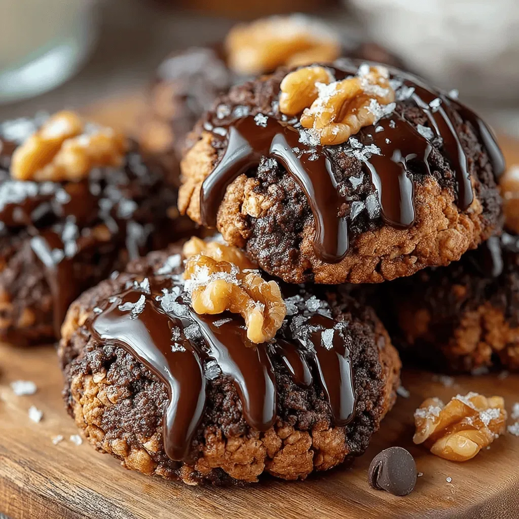Chocolate Peanut Butter Oat Delight Cookies