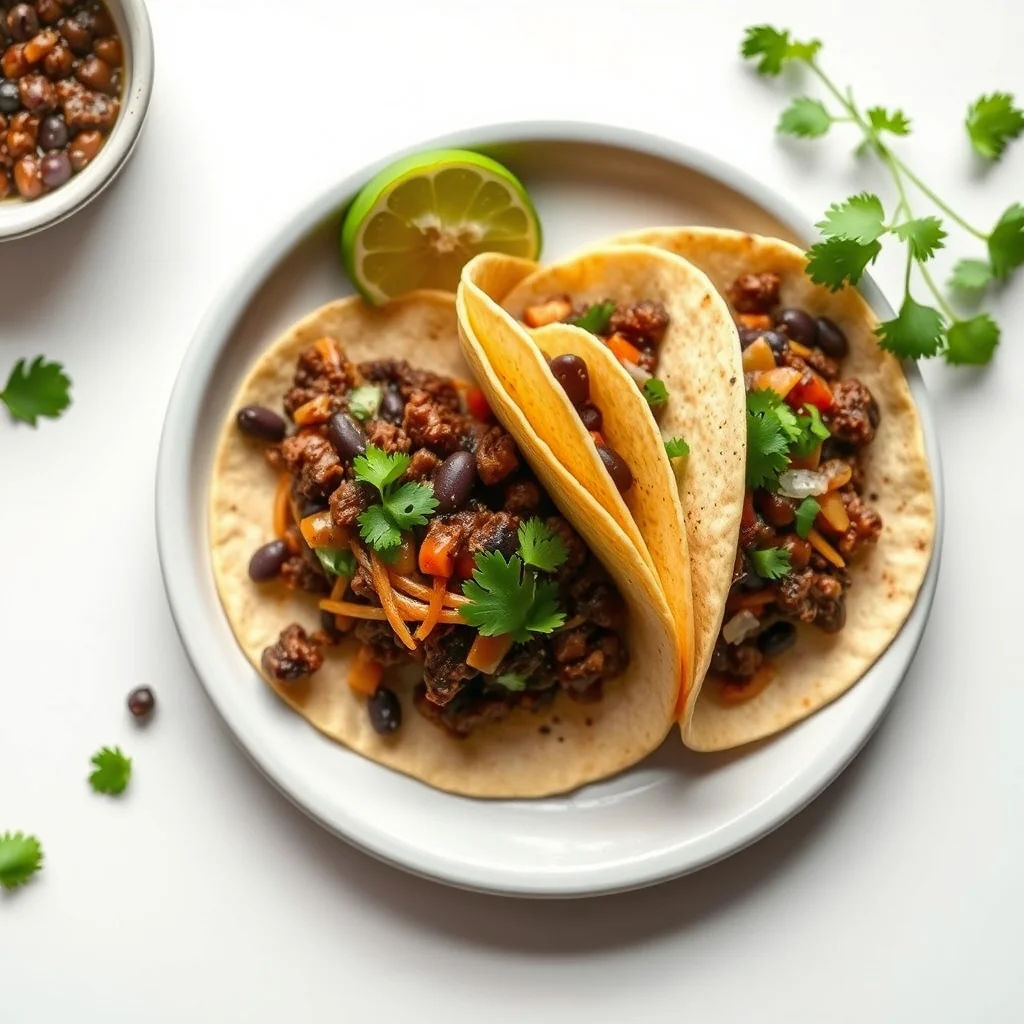 Zesty Beef & Black Bean Tacos