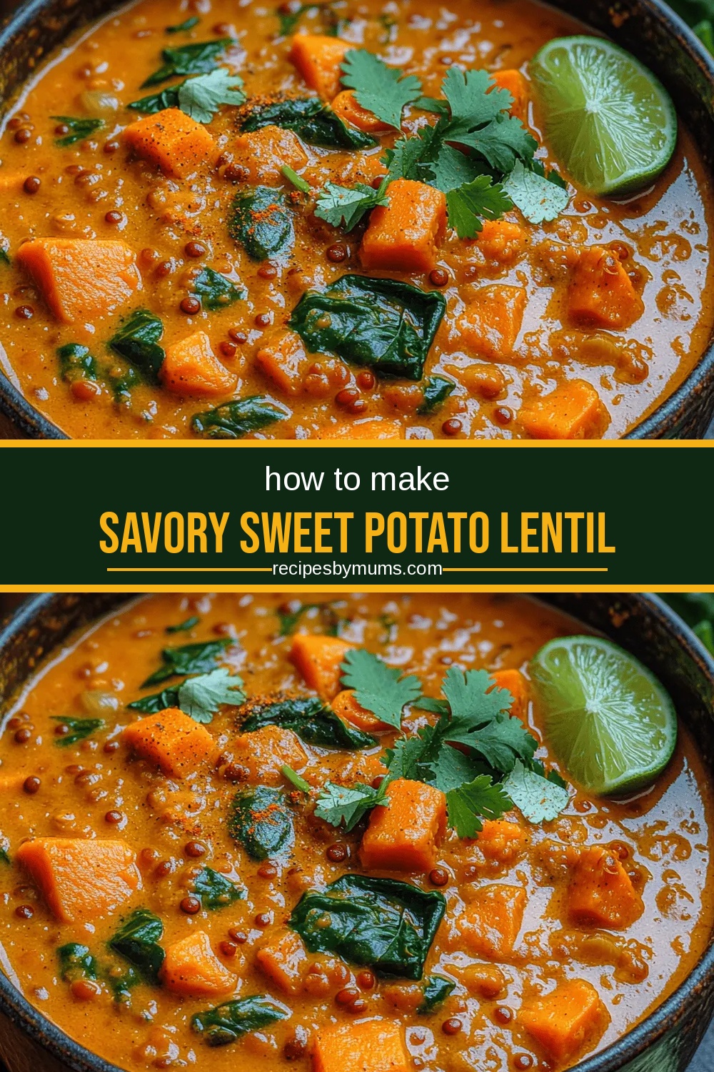Savory Sweet Potato Lentil Curry: A Hearty Plant-Based Delight