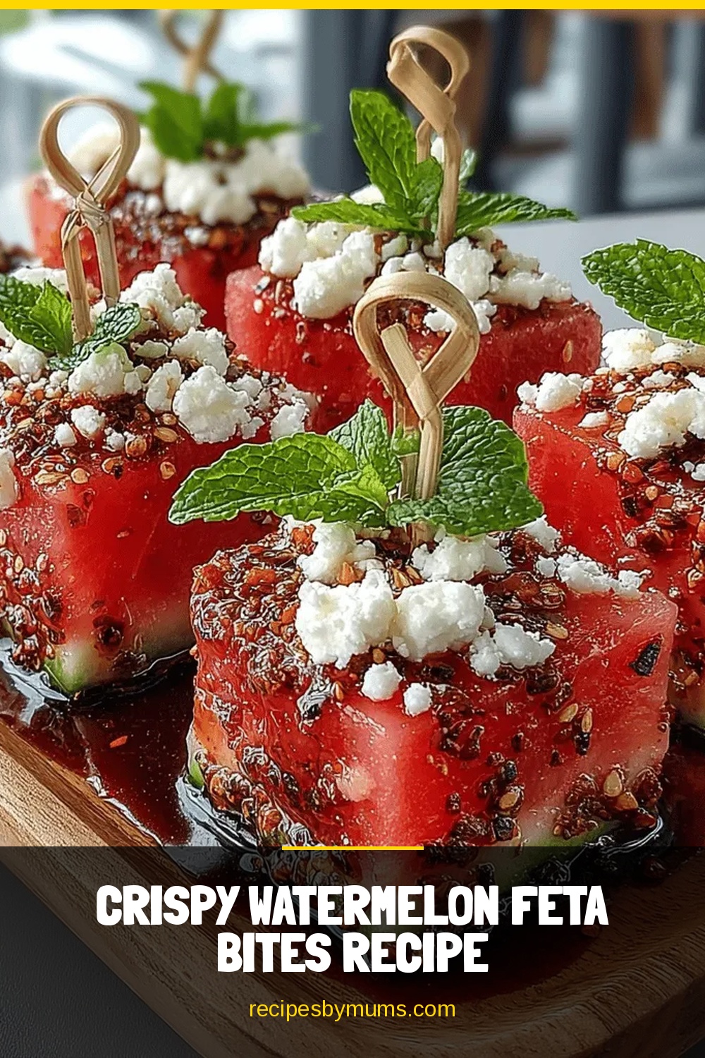 Crispy Watermelon Feta Bites Recipe