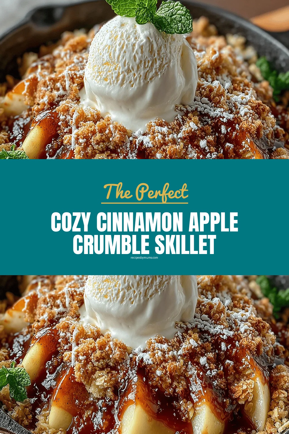 Cozy Cinnamon Apple Crumble Skillet