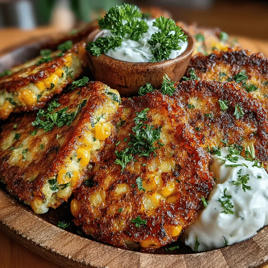 Mini Sweet Corn & Zucchini Fritters