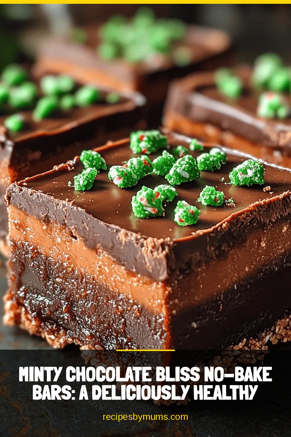 Minty Chocolate Bliss No-Bake Bars: A Deliciously Healthy Treat