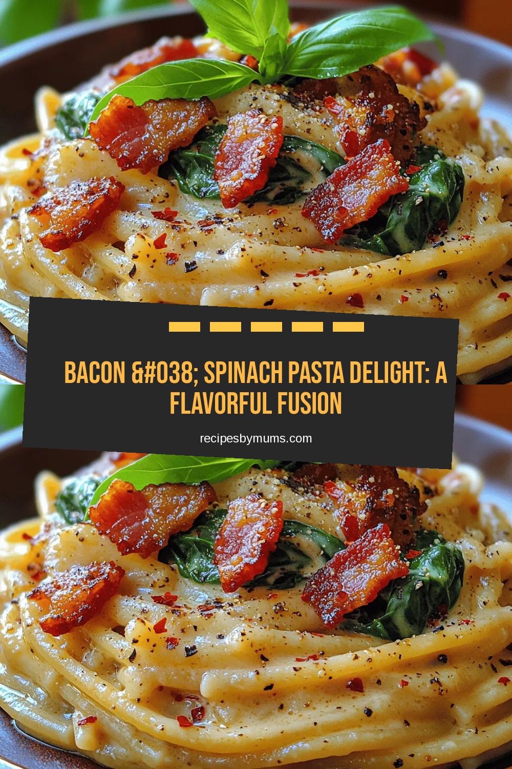 Bacon & Spinach Pasta Delight: A Flavorful Fusion