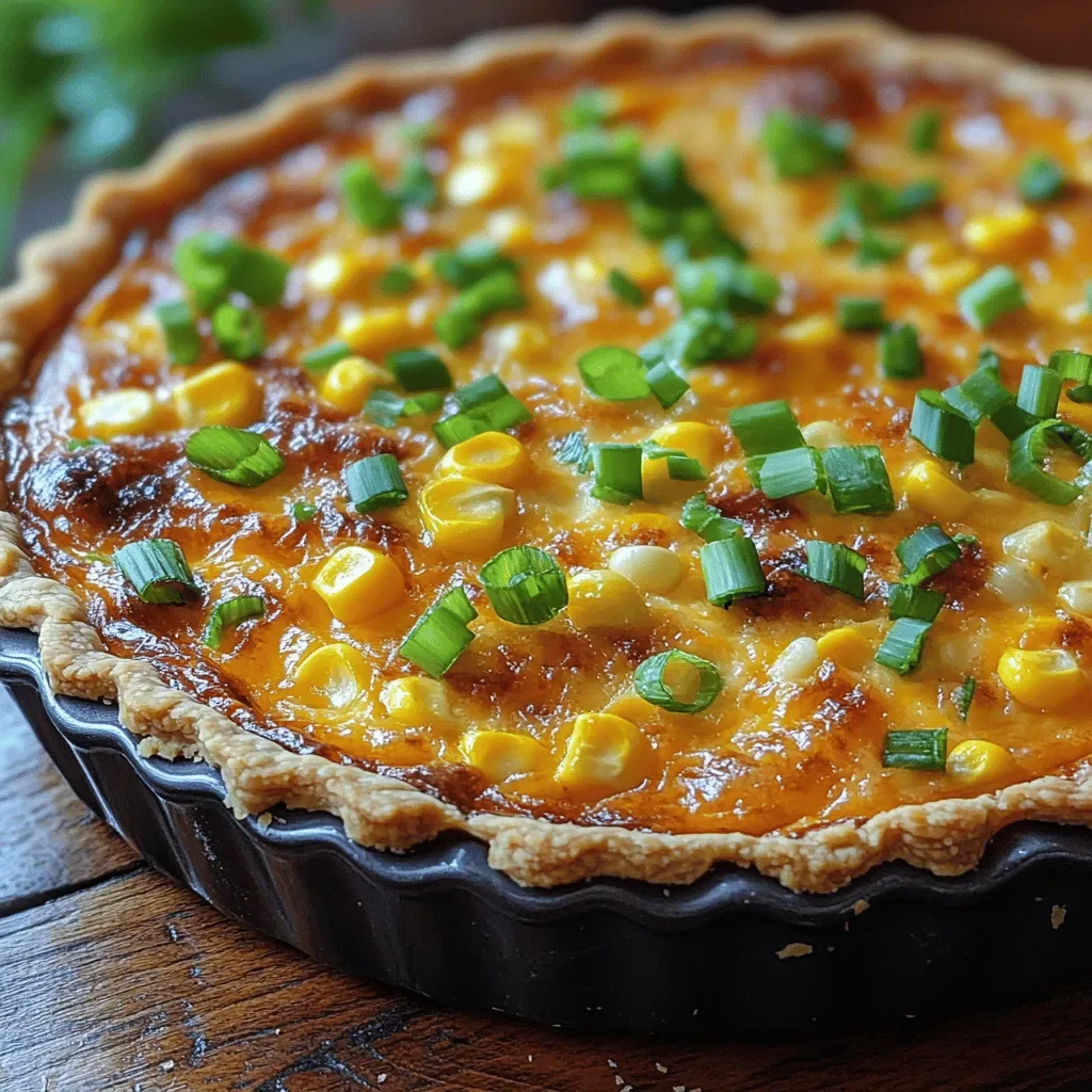 Sweet Corn & Cheddar Quiche