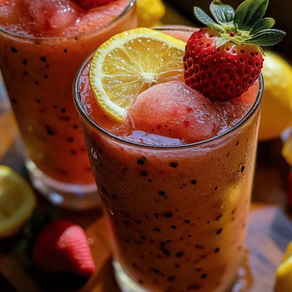 Frosty Strawberry Sunshine: A Refreshing Summer Delight