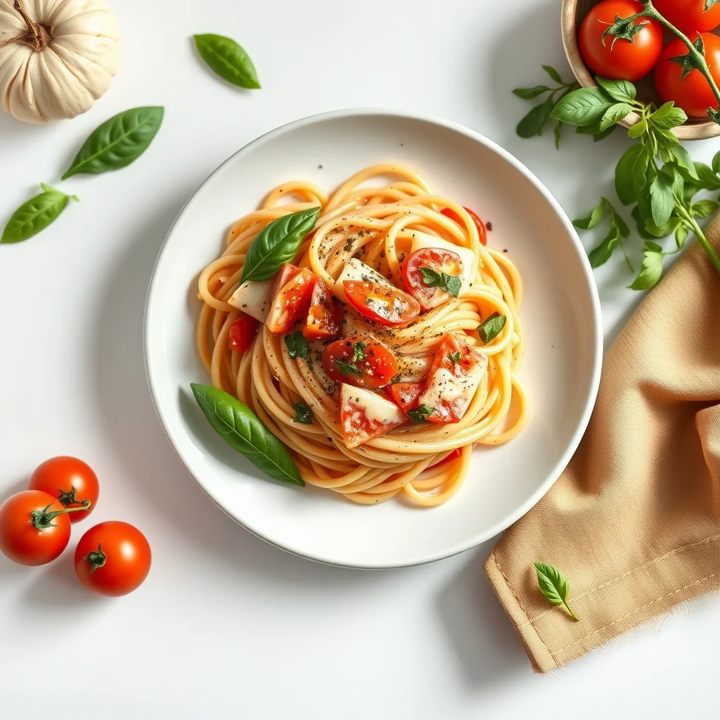 Rustic Creamy Tomato Basil Pasta
