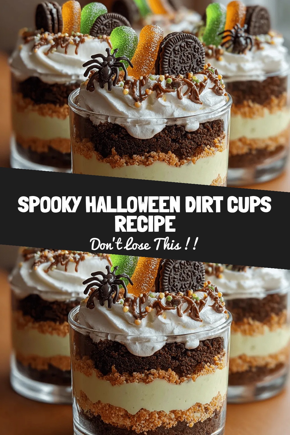 Spooky Halloween Dirt Cups Recipe