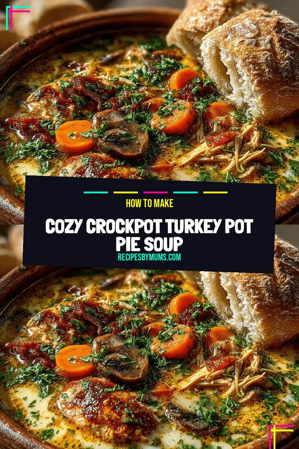 Cozy Crockpot Turkey Pot Pie Soup