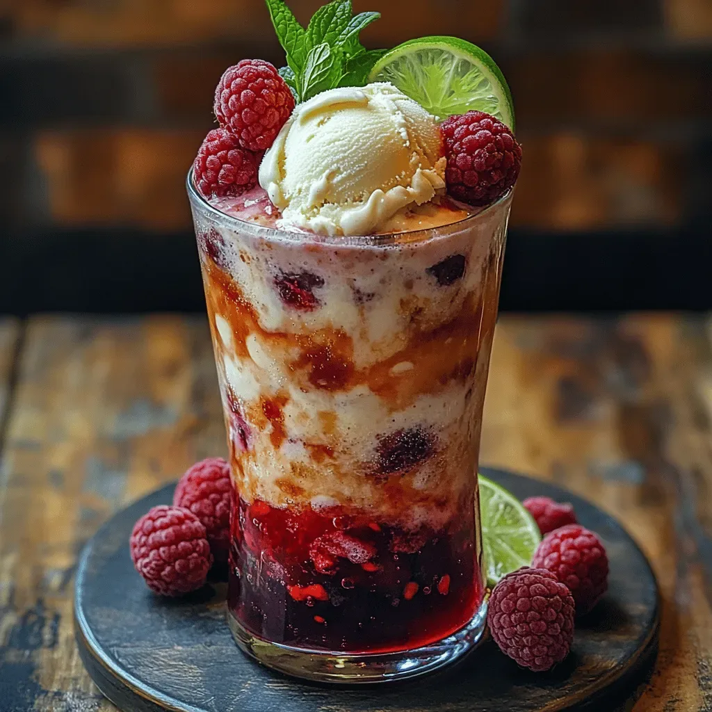 Sparkling Raspberry Mint Floats: A Refreshing Summer Treat