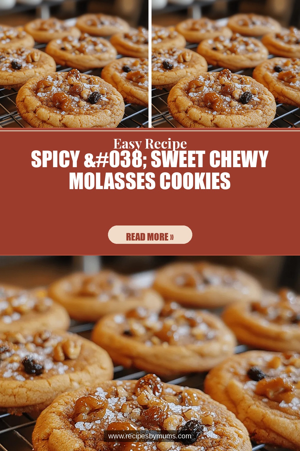 Spicy & Sweet Chewy Molasses Cookies