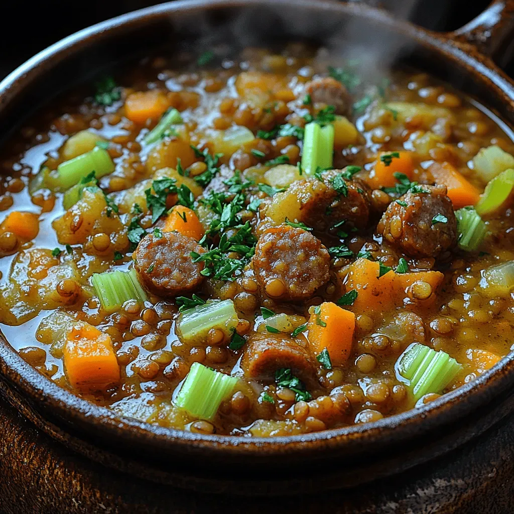 Savory Lentil & Sausage Stew: A Hearty and Nutritious Delight