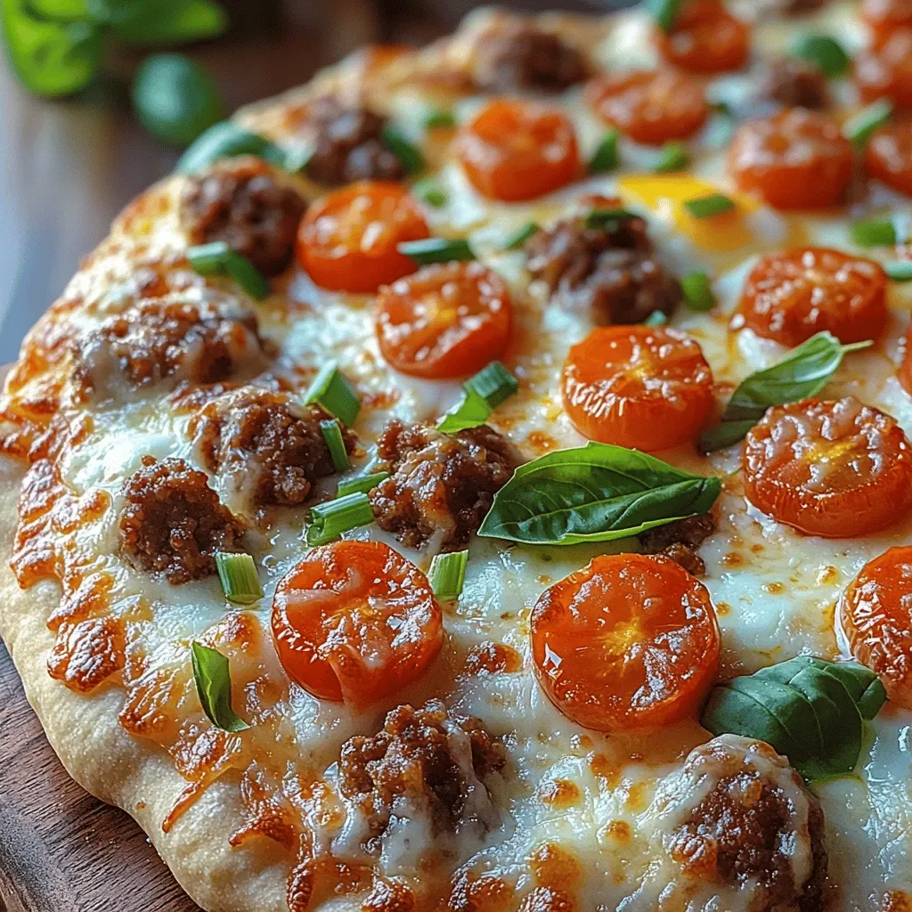 Cheesy Sausage Sunrise Breakfast Pizza: A Delicious Morning Delight
