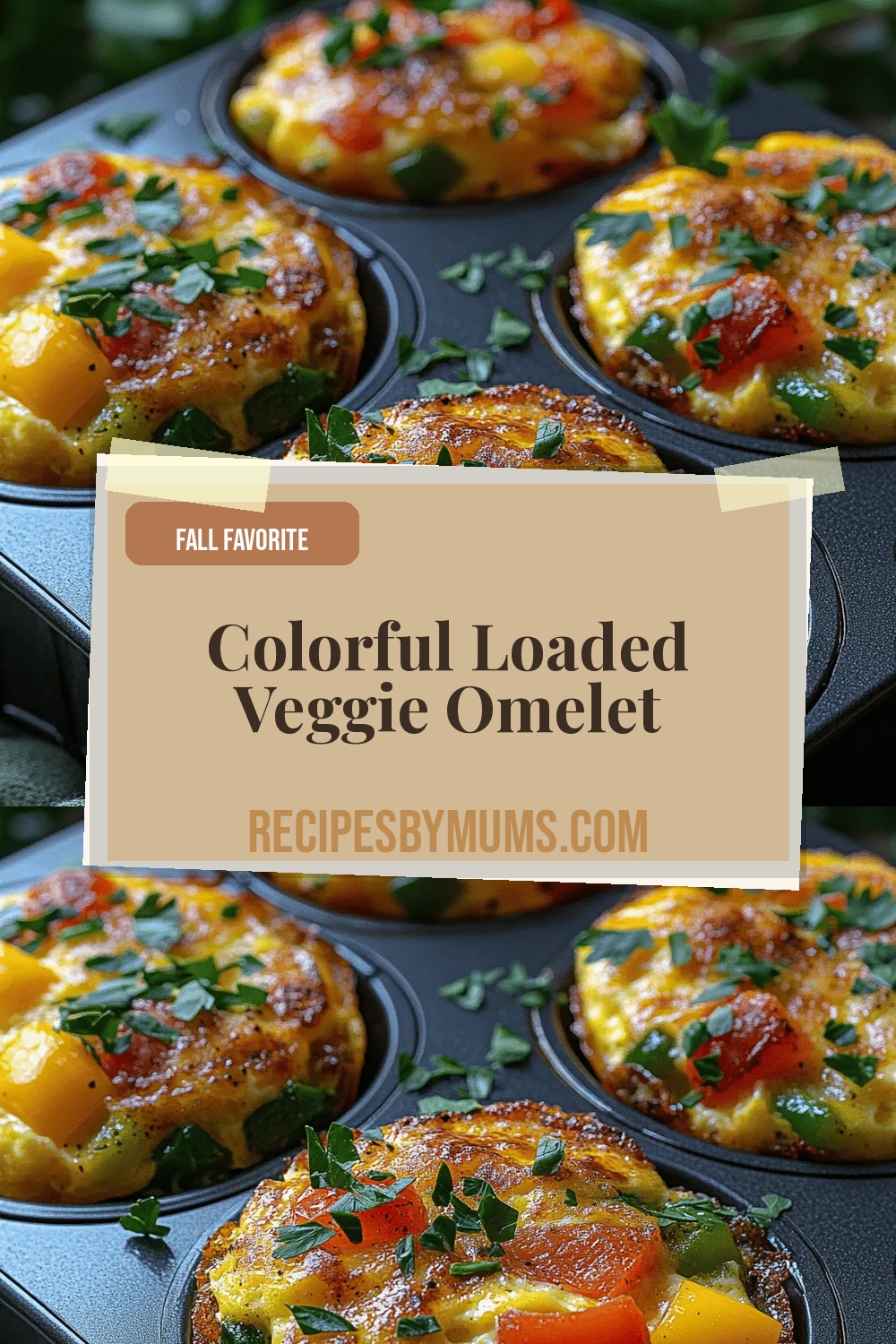 Colorful Loaded Veggie Omelet Muffins Recipe