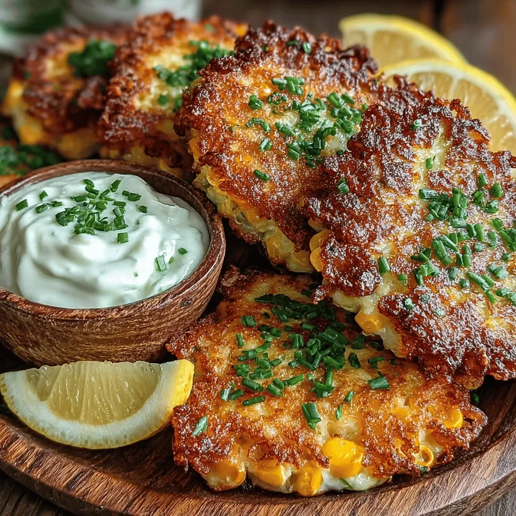 Sweet Corn & Chive Fritter Cakes Recipe