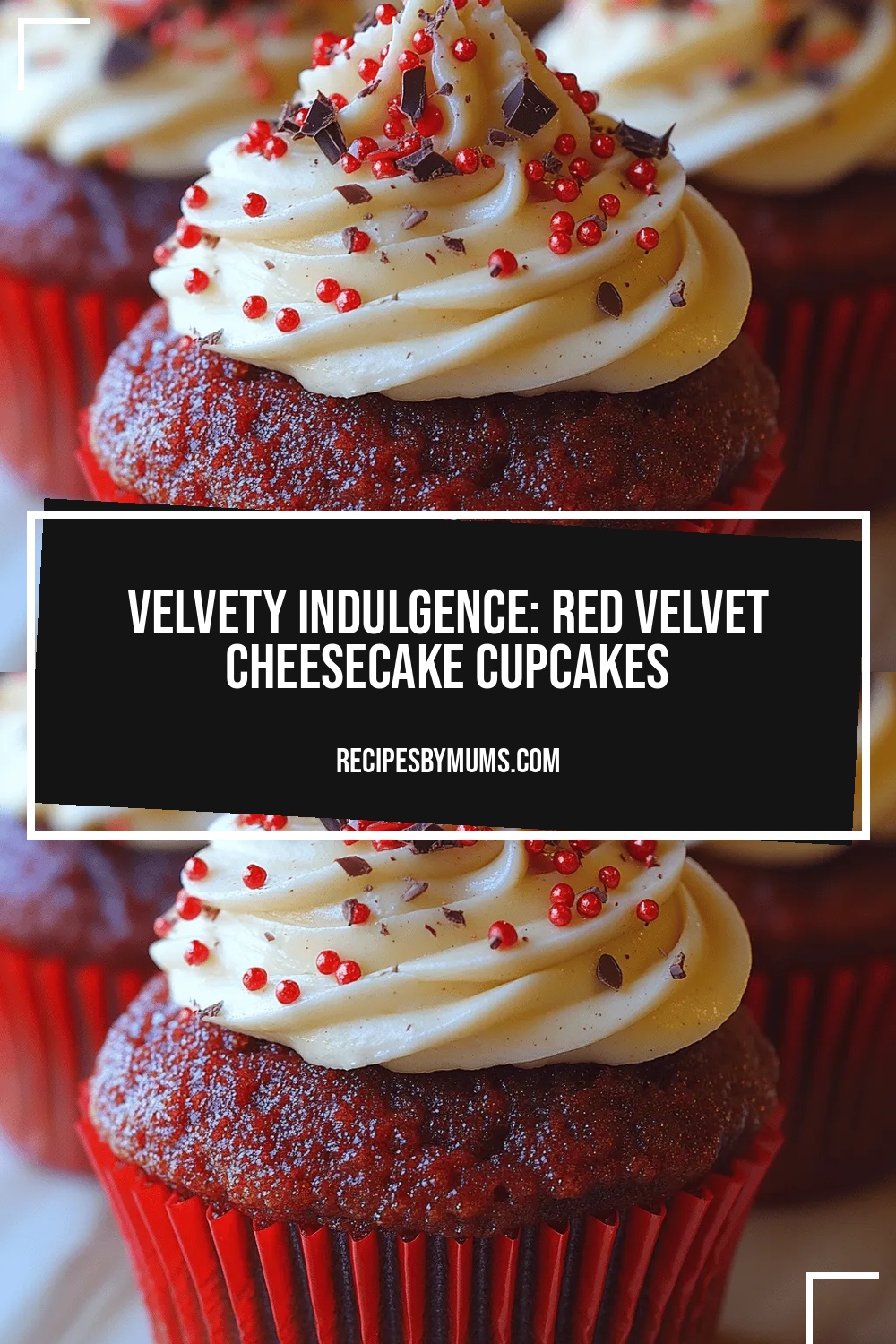 Velvety Indulgence: Red Velvet Cheesecake Cupcakes
