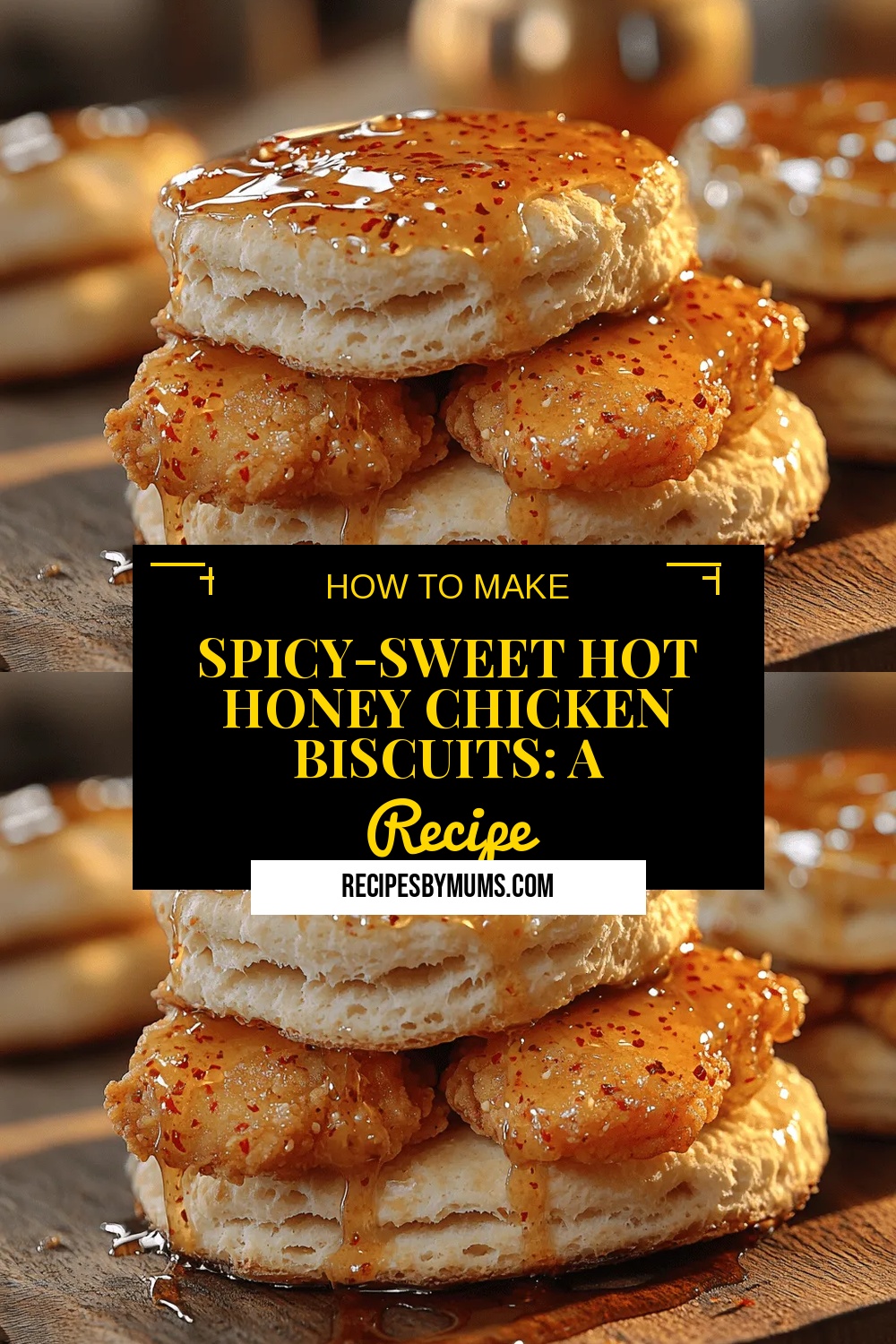 Spicy-Sweet Hot Honey Chicken Biscuits: A Flavorful Delight