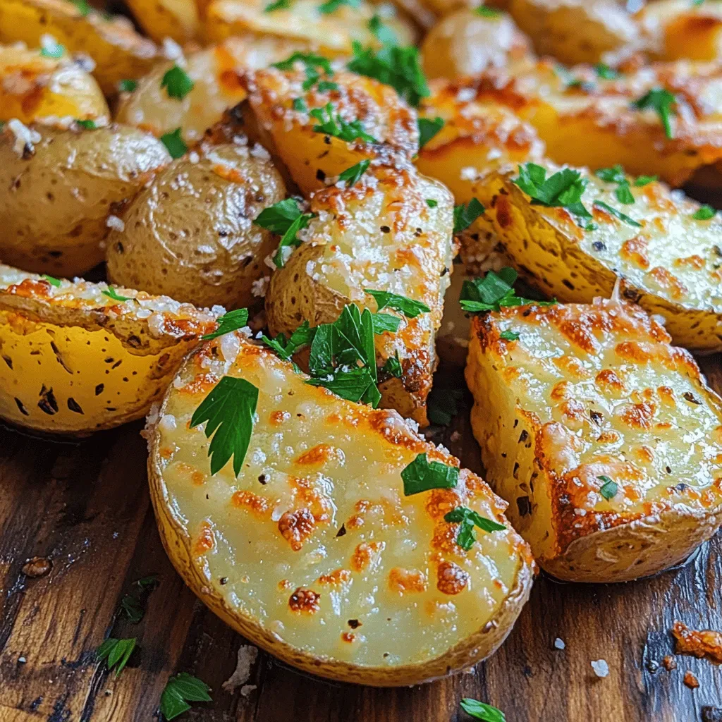 Crispy Garlic Parmesan Potato Wedges