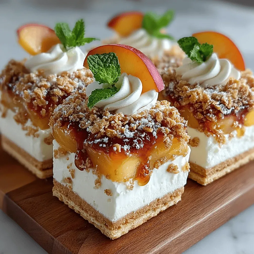 Summer Bliss No-Bake Peach Ice Cream Sandwiches