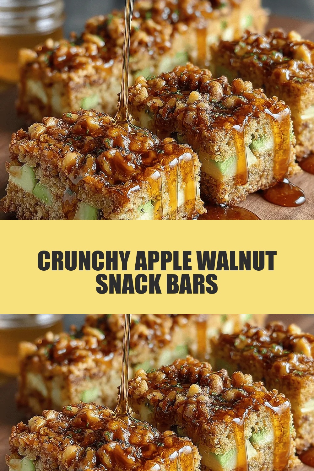 Crunchy Apple Walnut Snack Bars