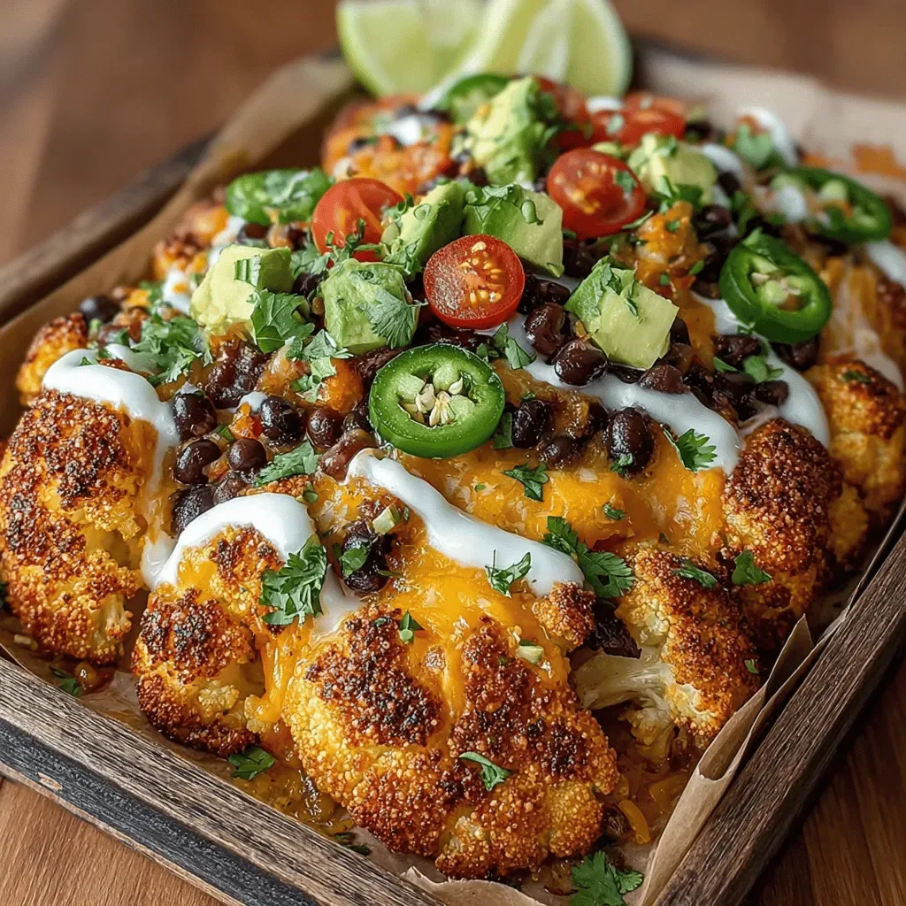 Cheesy Cauliflower Nacho Tray Bake