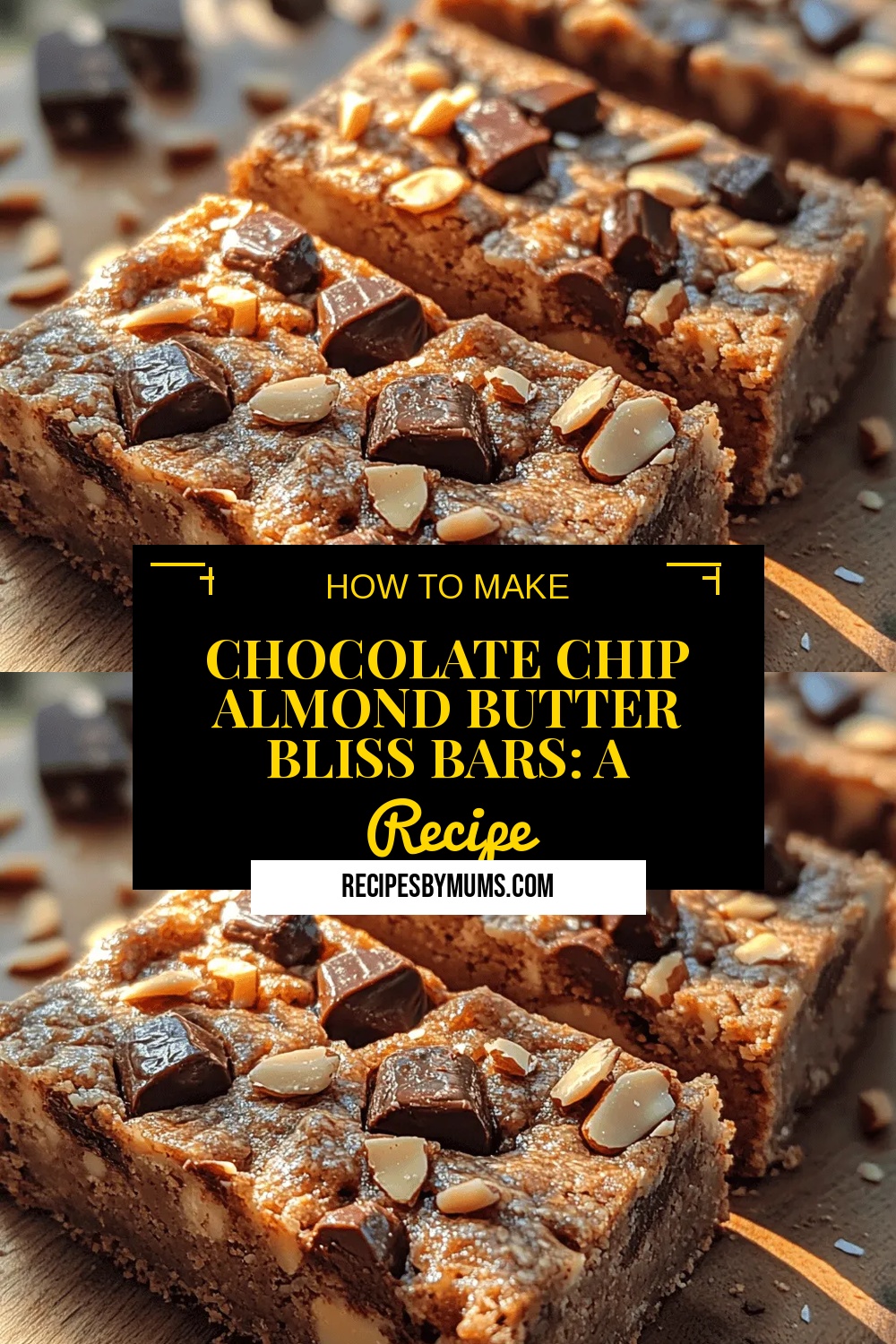 Chocolate Chip Almond Butter Bliss Bars: A Healthy Dessert Delight