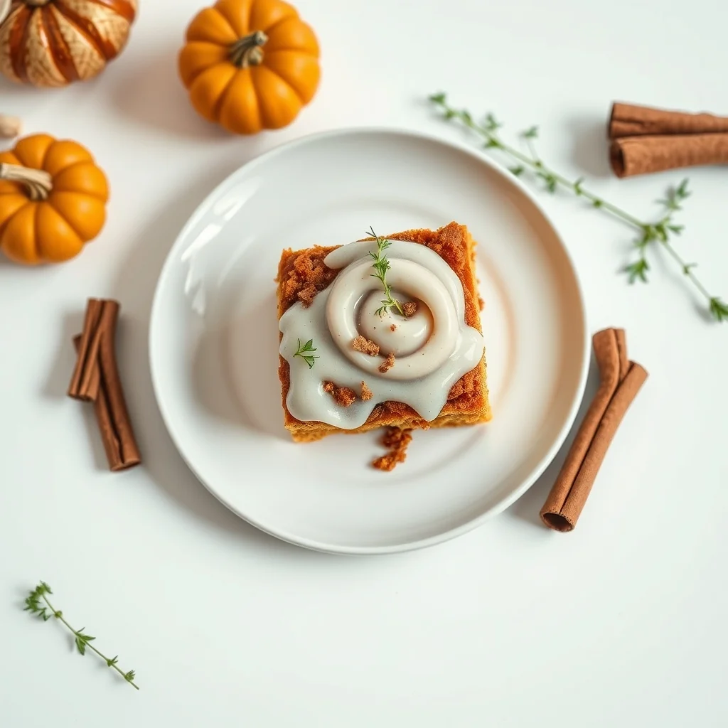 Pumpkin Cinnamon Bun Bars