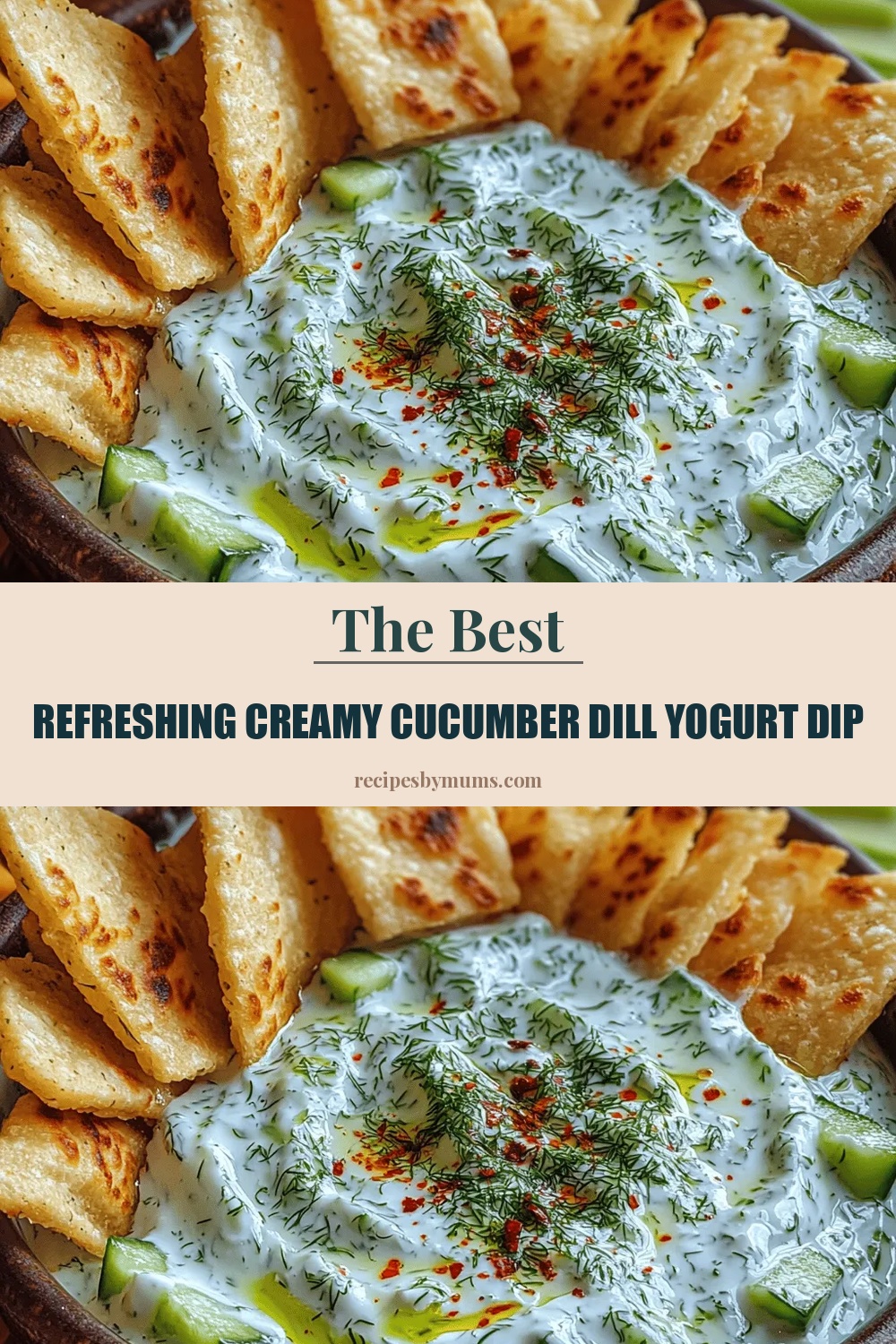 Refreshing Creamy Cucumber Dill Yogurt Dip