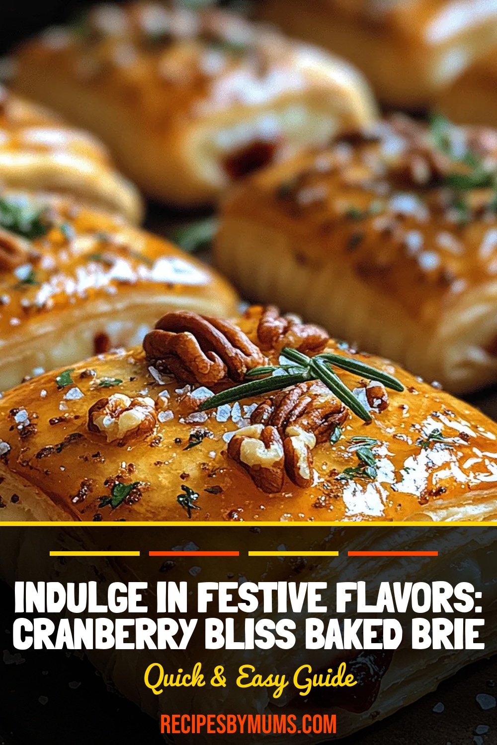 Indulge in Festive Flavors: Cranberry Bliss Baked Brie Bites Recipe