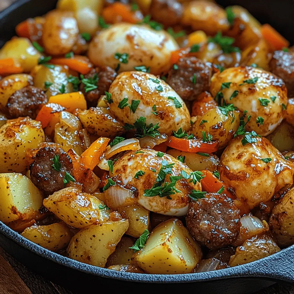 Breakfast Bliss Skillet: Sausage & Potato Delight