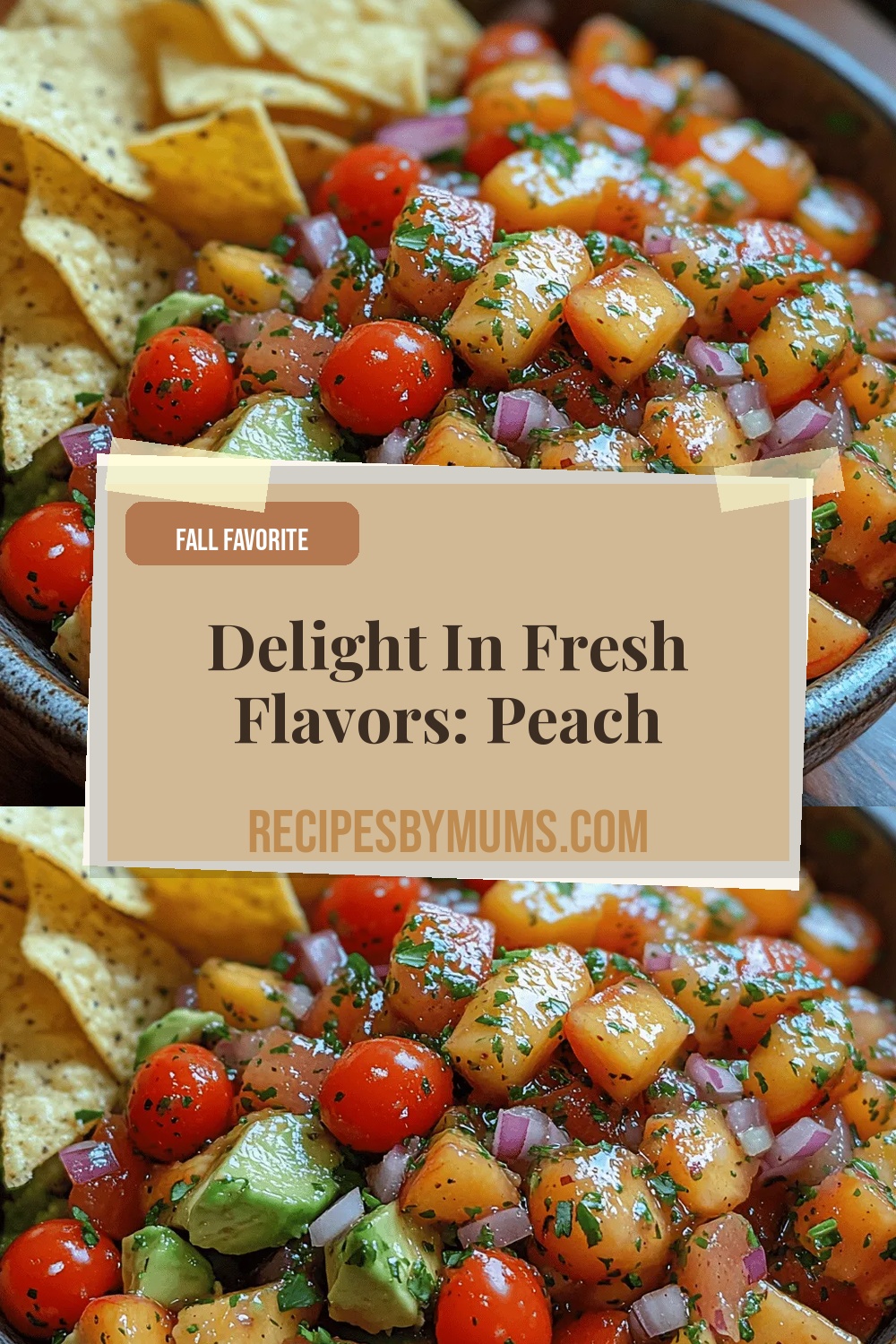 Delight in Fresh Flavors: Peach Avocado Salsa with Tortilla Chips