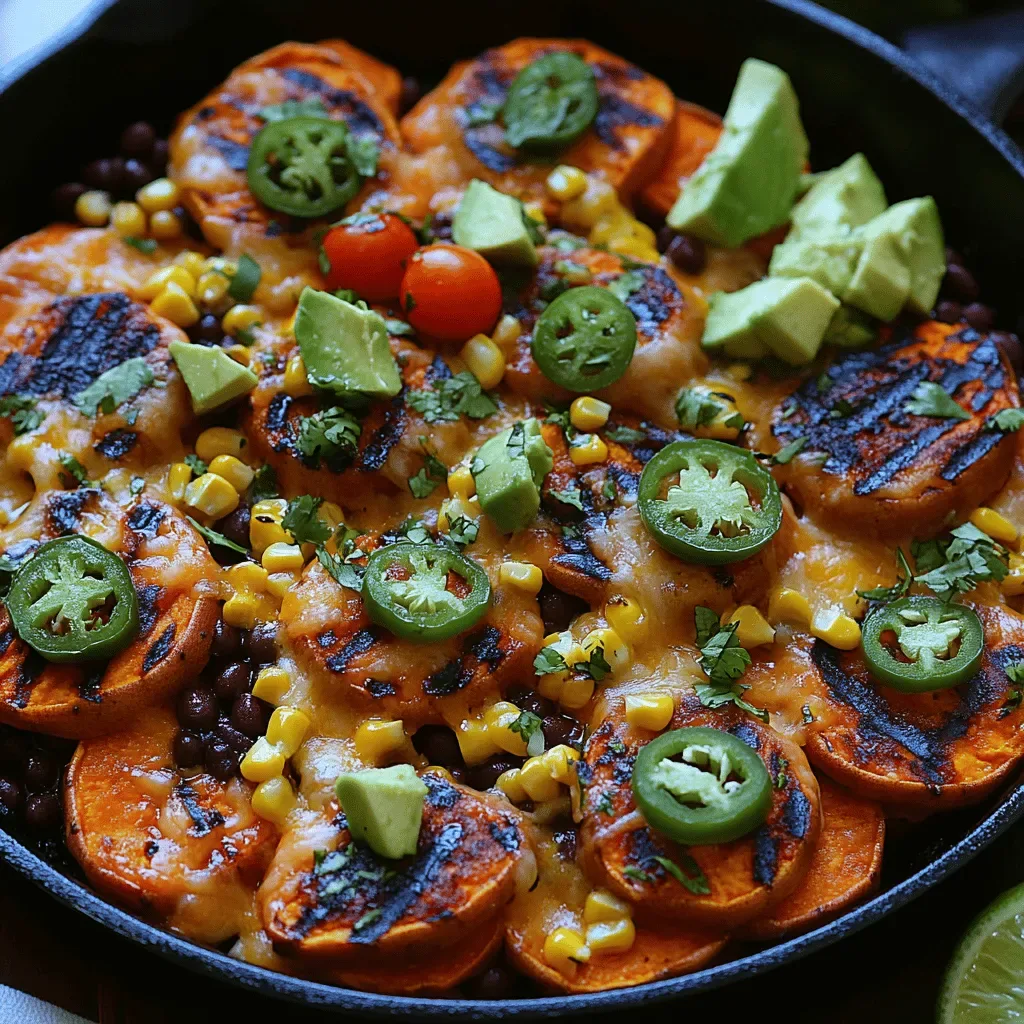 Fiery Fire-Grilled Sweet Potato Nachos