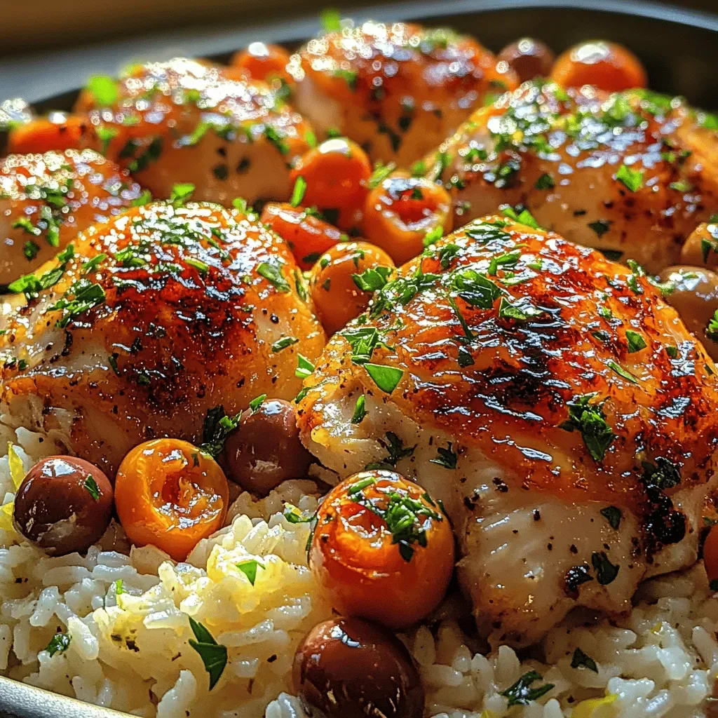 One-Pot Greek Chicken and Lemon Rice: A Mediterranean Delight