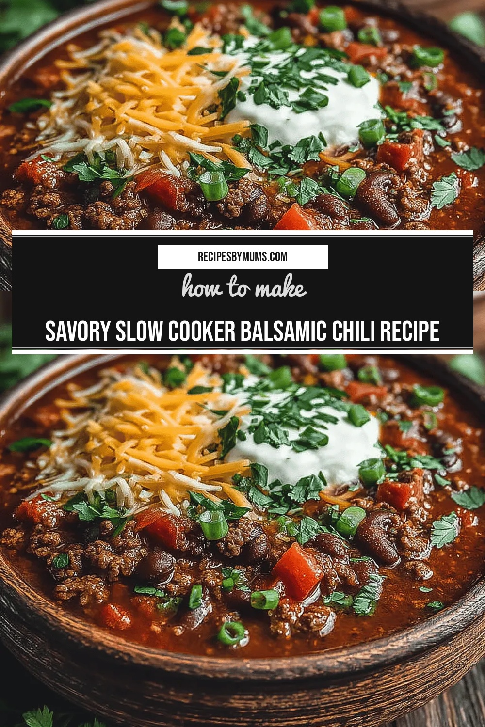 Savory Slow Cooker Balsamic Chili Recipe