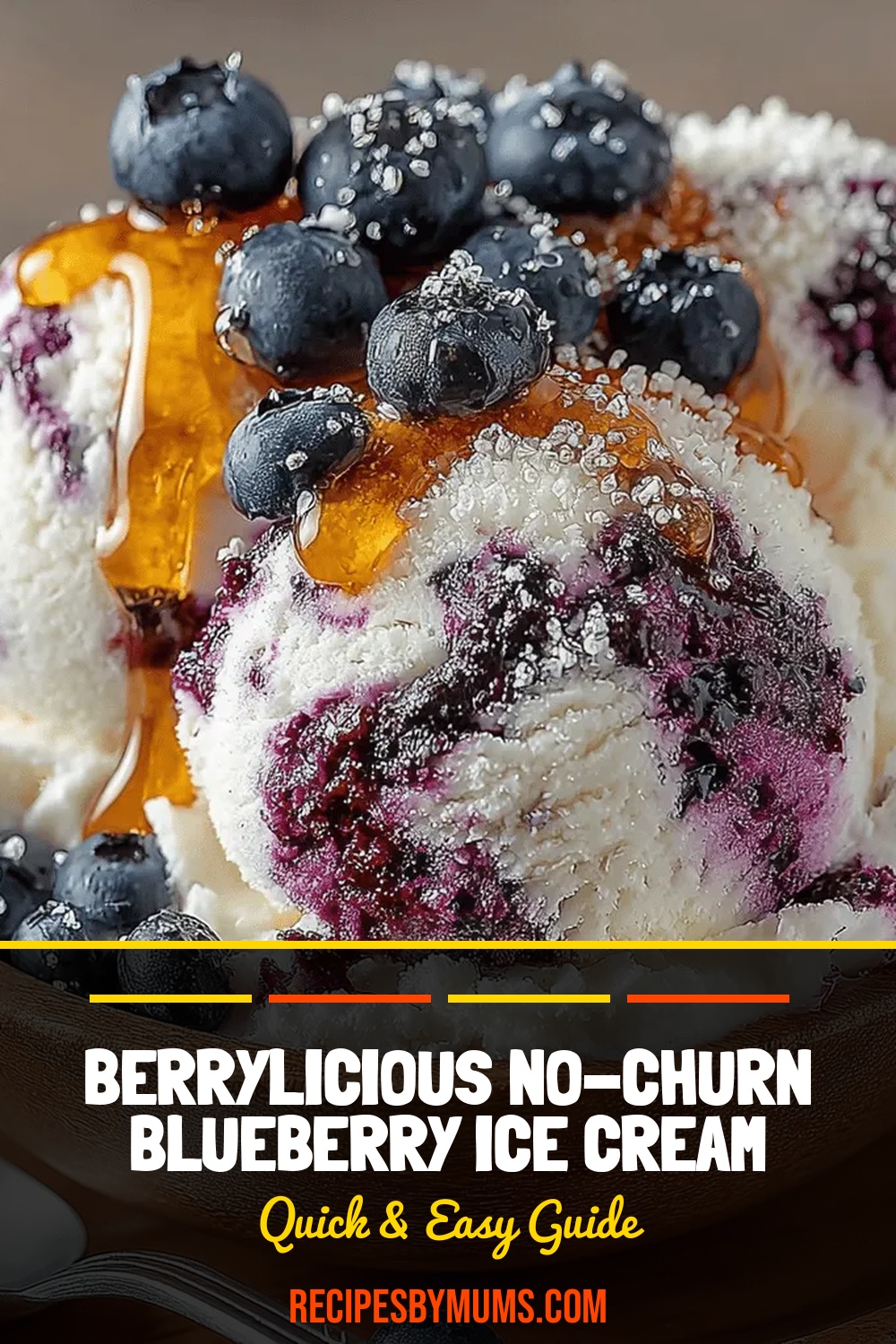 Berrylicious No-Churn Blueberry Ice Cream