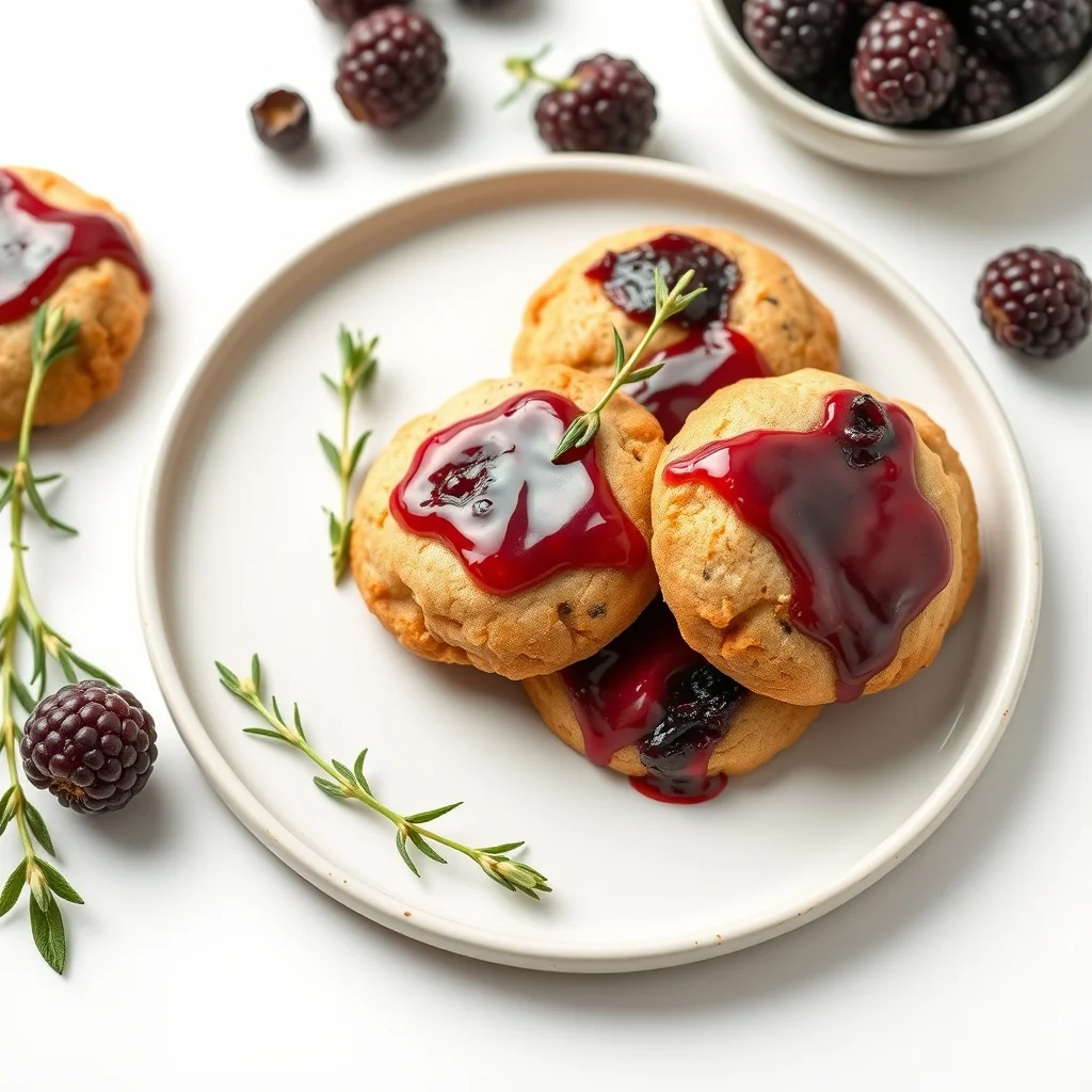 Warm Blackberry Sage Glazed Cookies