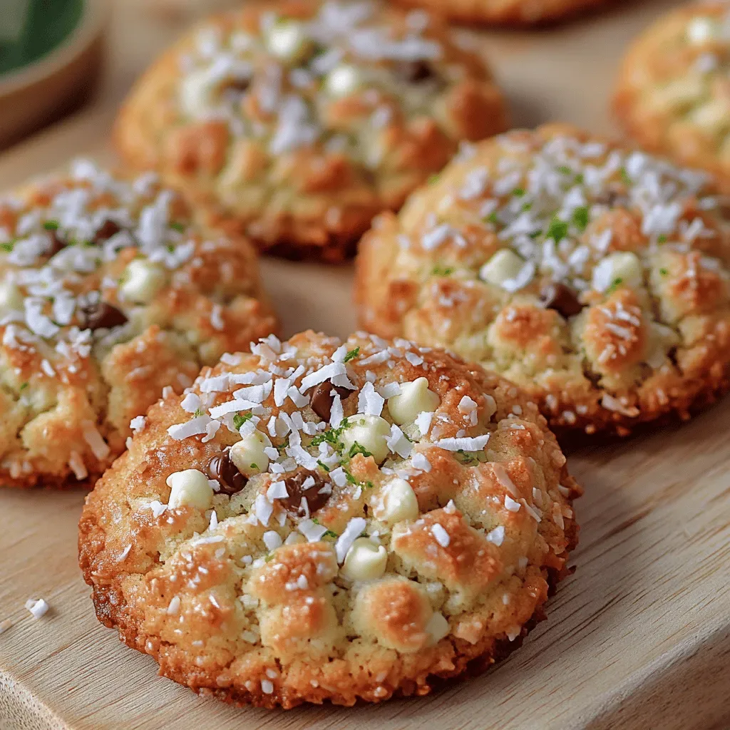 Tropical Key Lime Coconut White Chocolate Chip Cookies