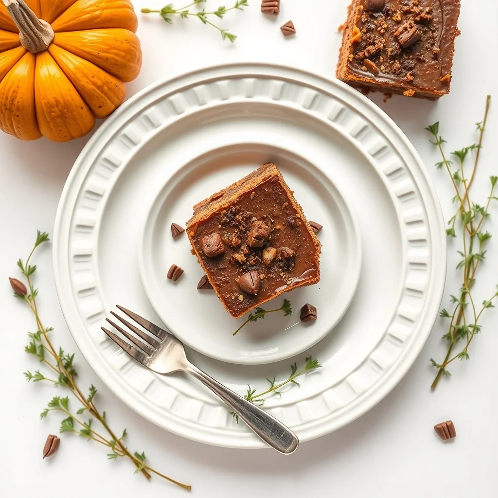 Pumpkin Pie Chocolate Pudding Bars