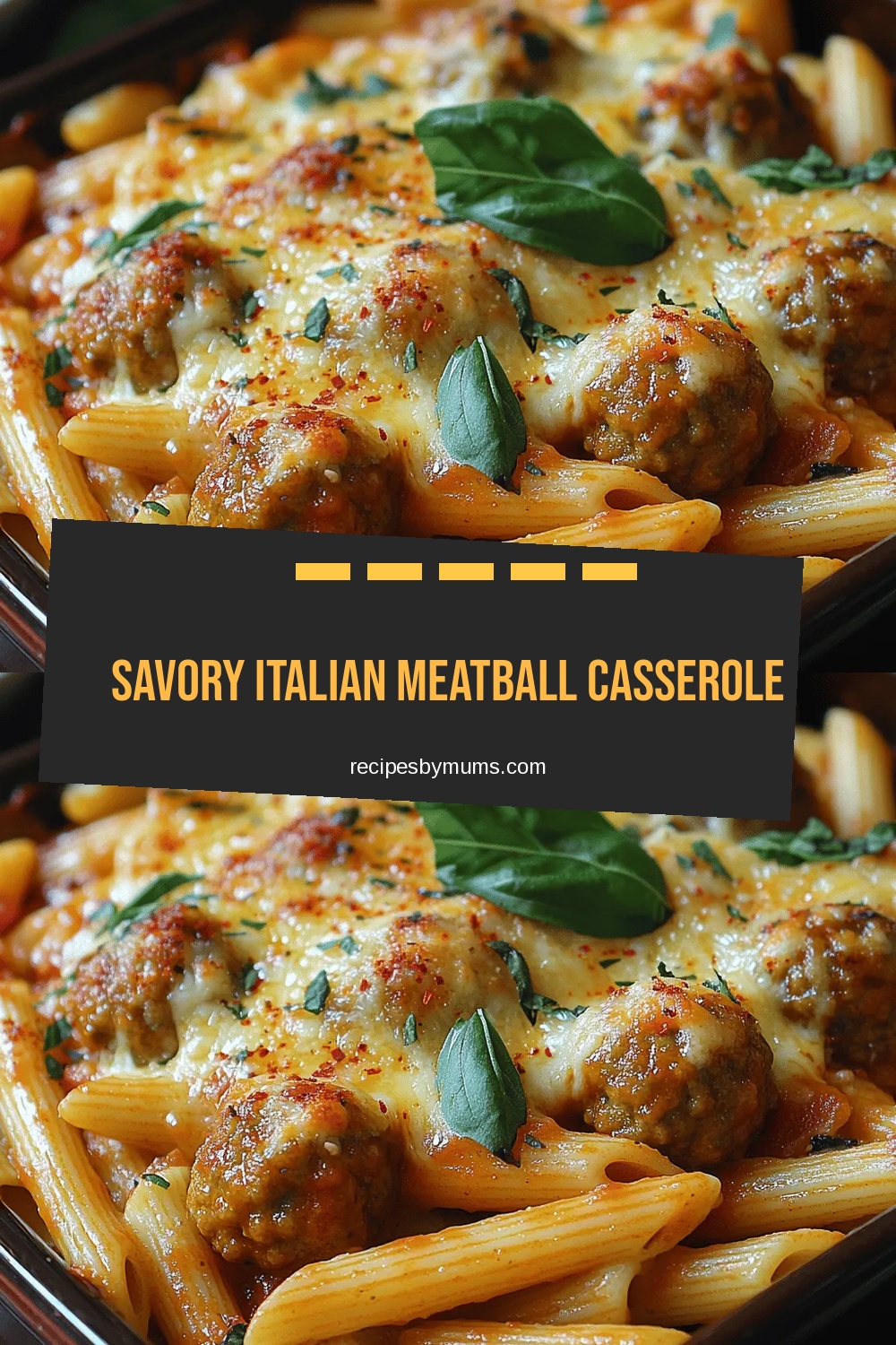 Savory Italian Meatball Casserole