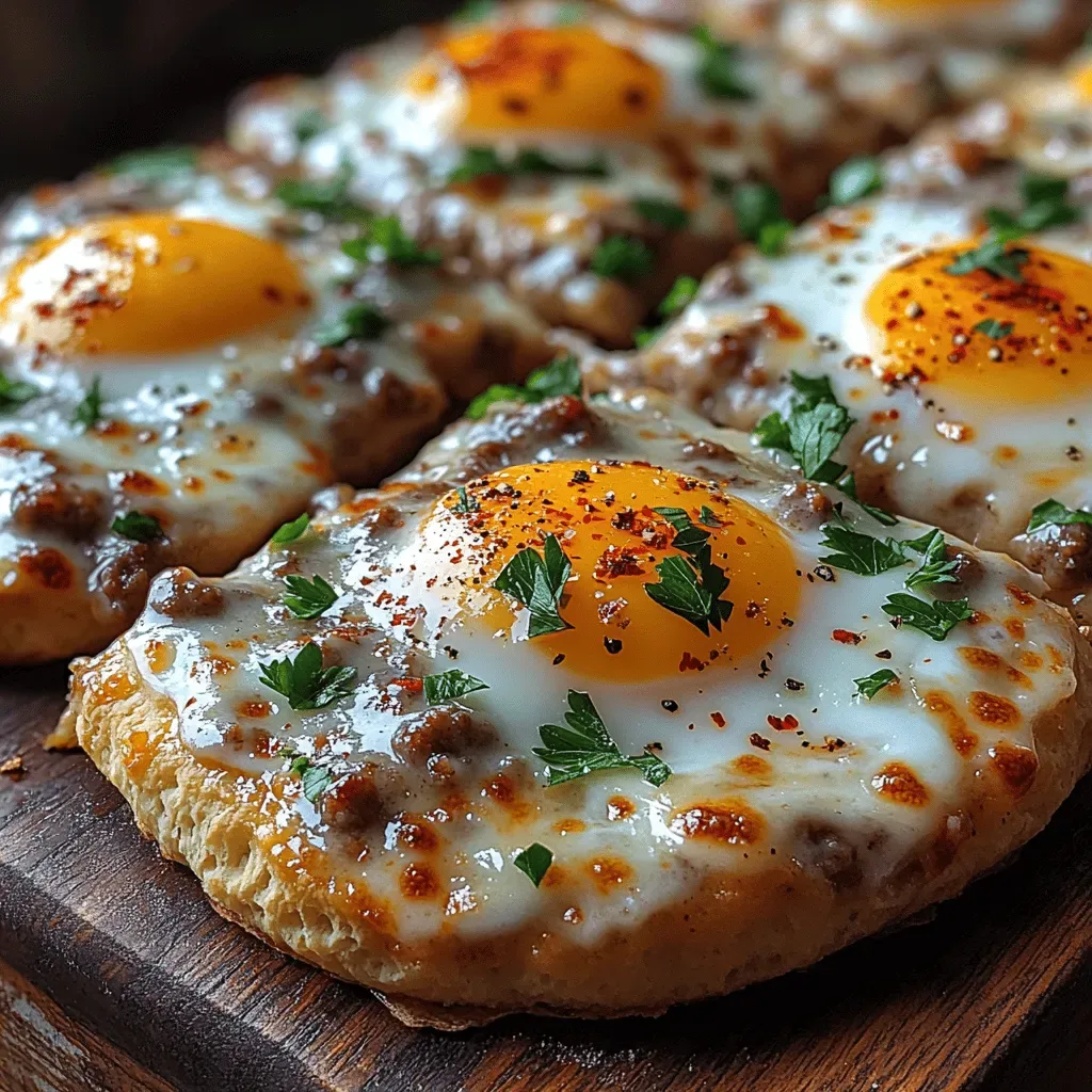 Southern Comfort Biscuits and Sausage Gravy Breakfast Pizza