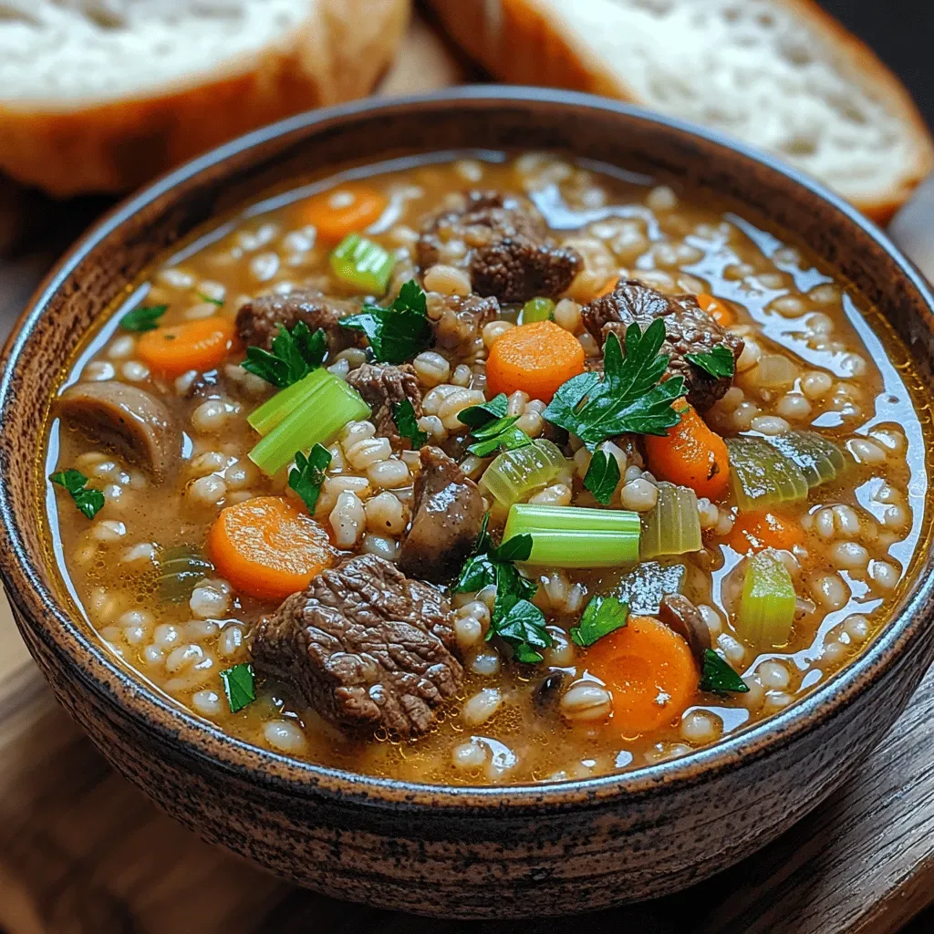 Cozy Beef Barley Bliss: A Heartwarming Delight