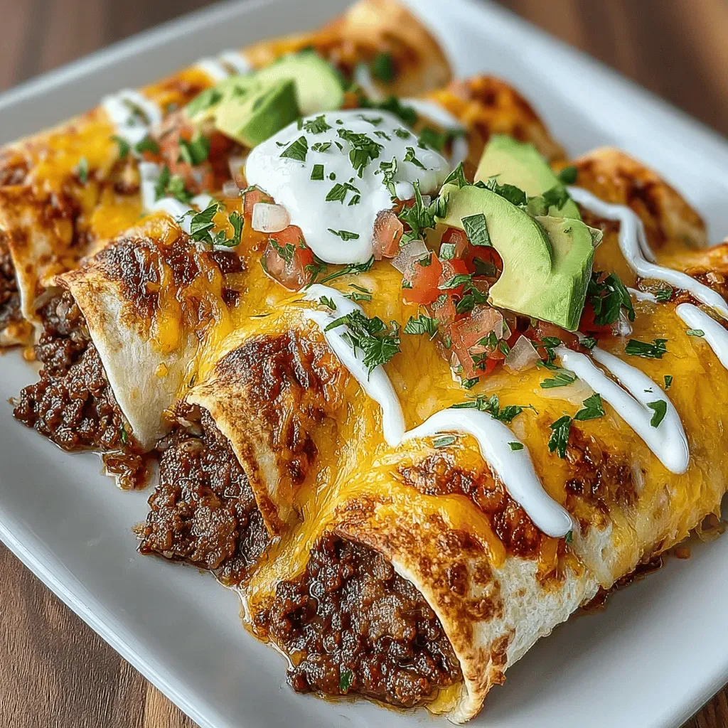 Cheesy Beef Enchiladas with a Twist
