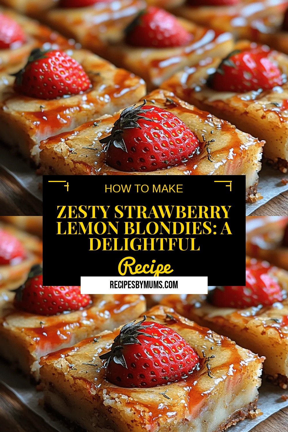 Zesty Strawberry Lemon Blondies: A Delightful Summer Treat