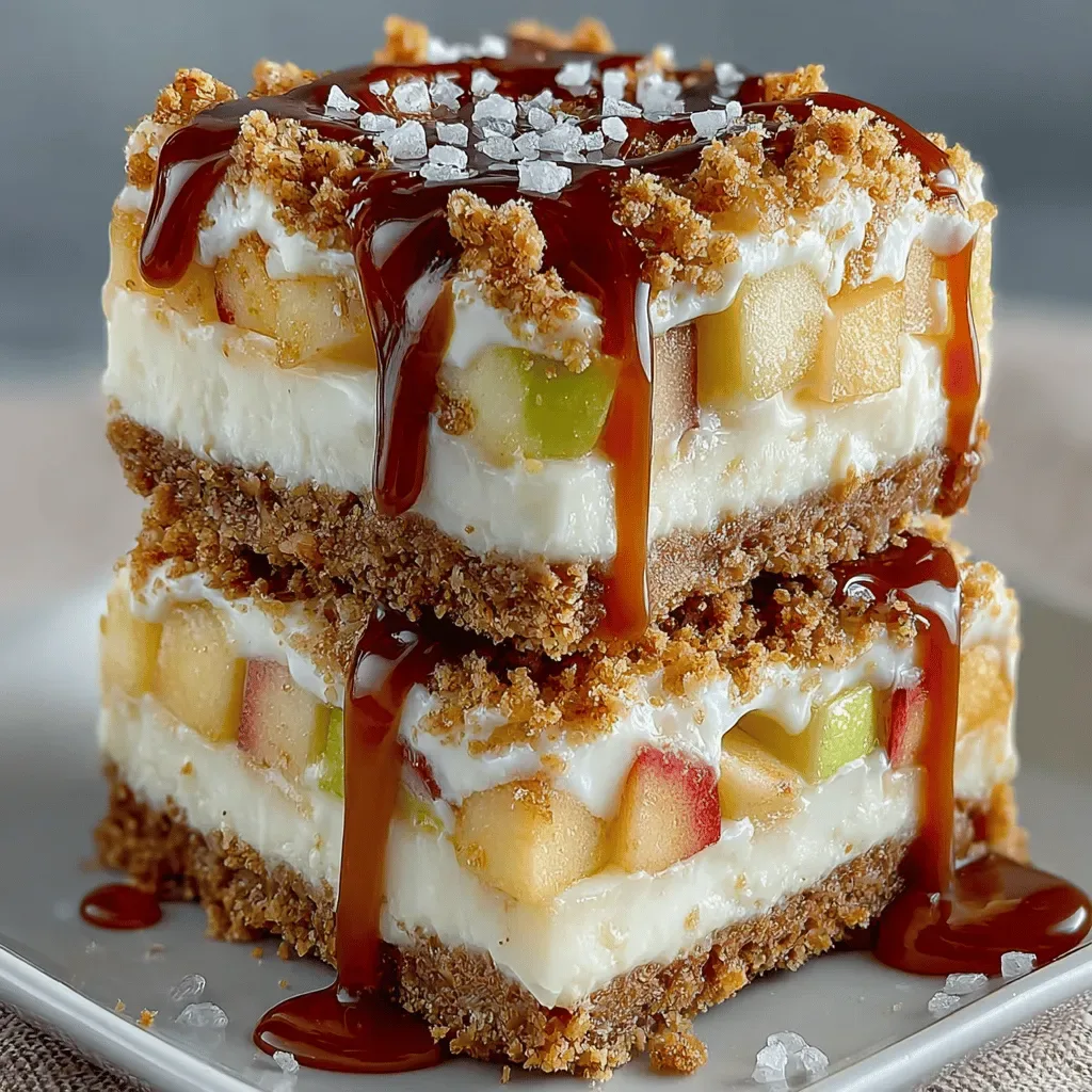 Chilled Delight: Frozen Caramel Apple Cream Bars