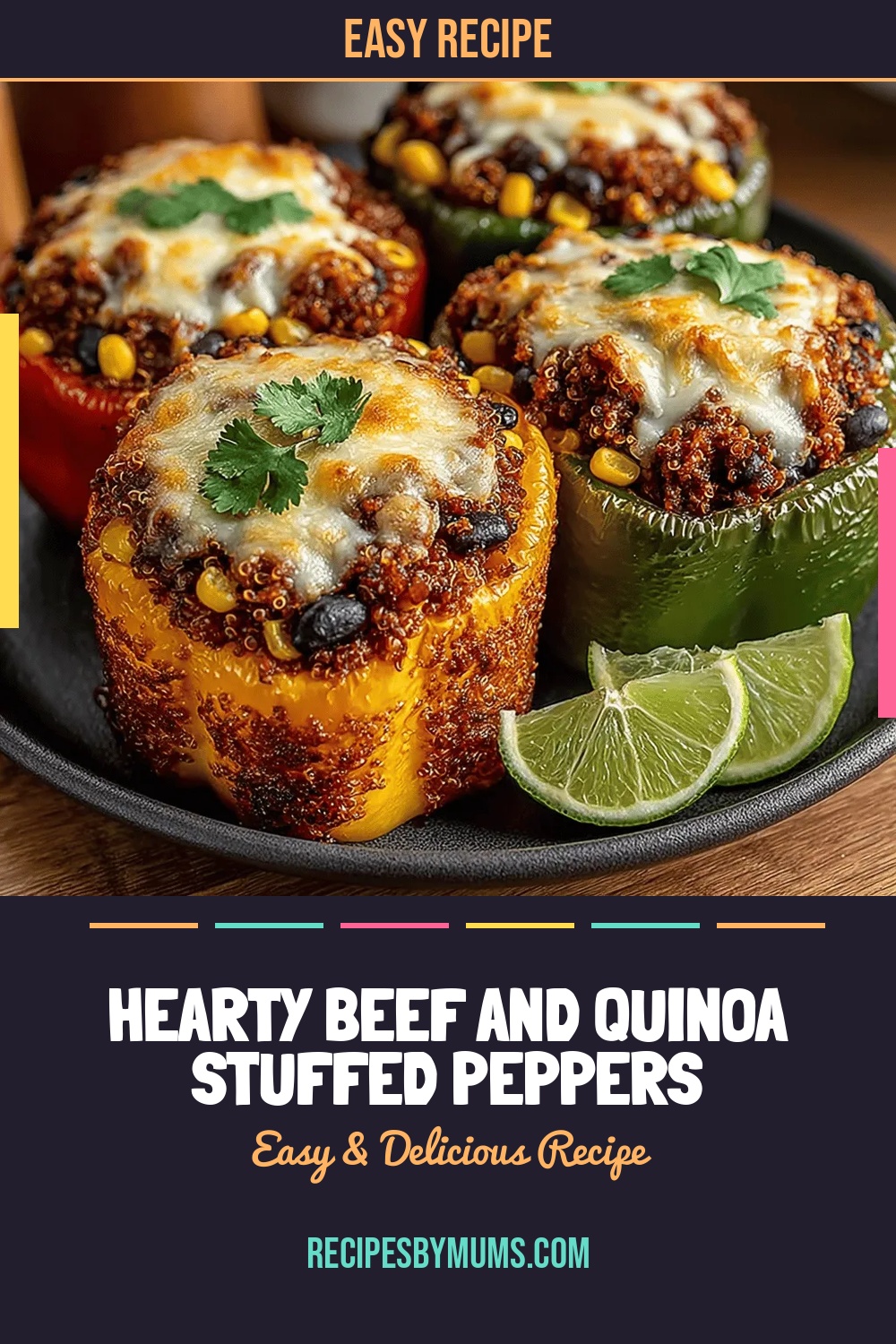 Hearty Beef and Quinoa Stuffed Peppers