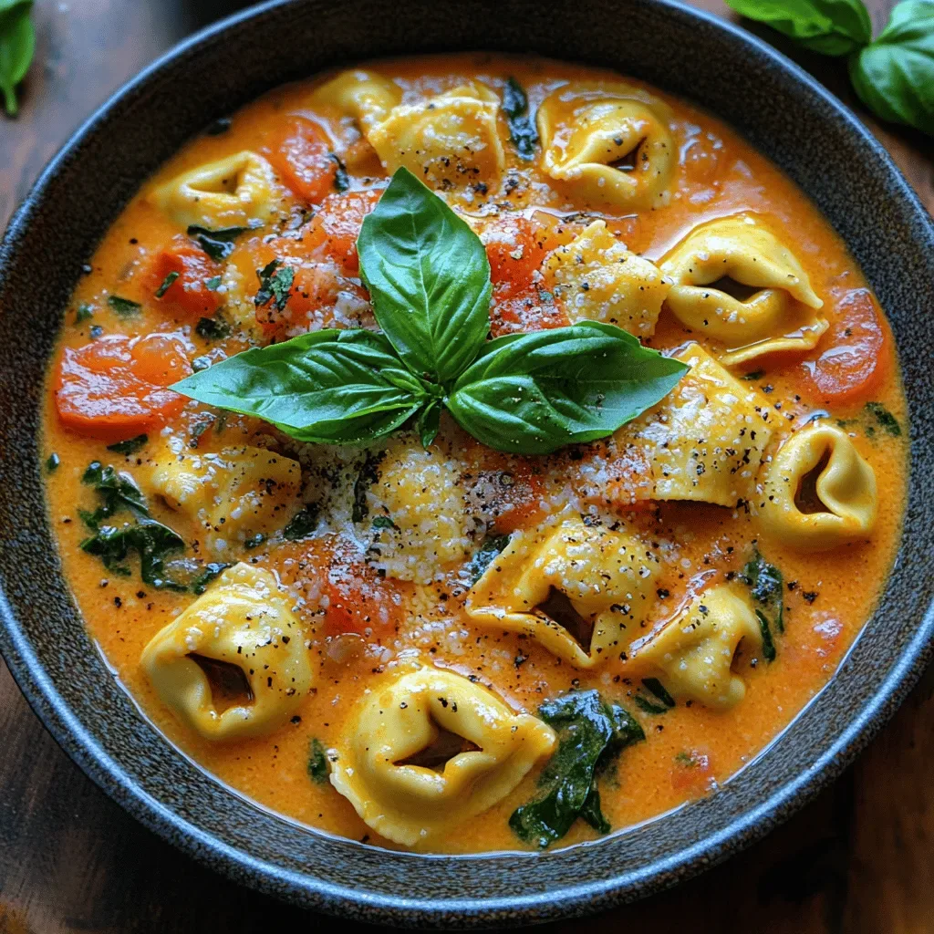 Cheesy Delight Tortellini with Tomato Bliss: A Comforting Italian Dish