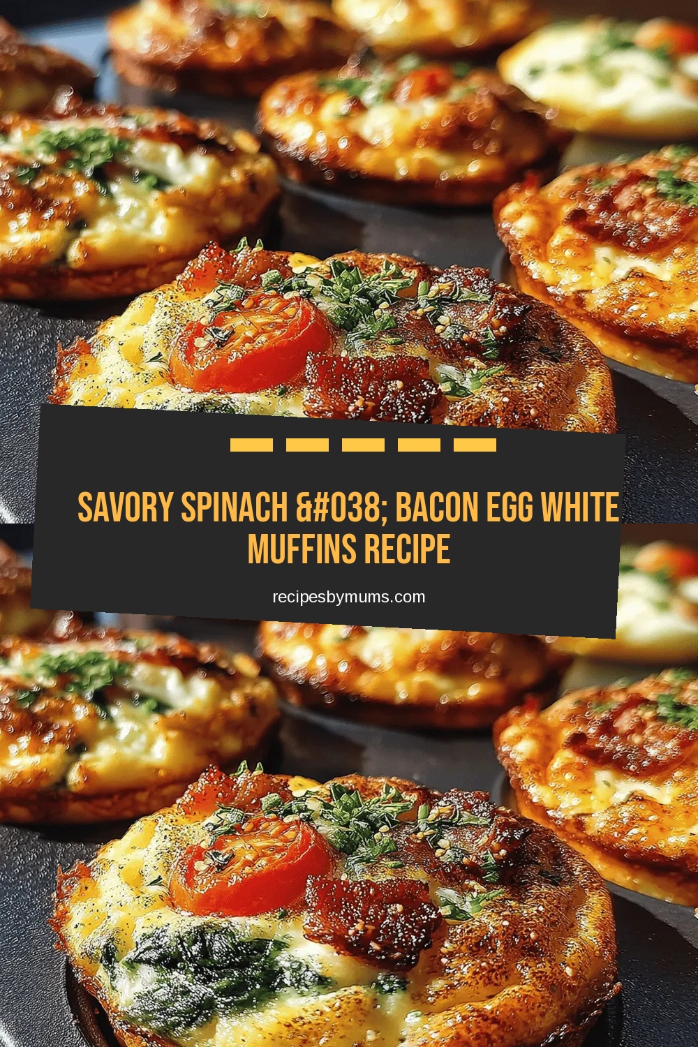 Savory Spinach & Bacon Egg White Muffins Recipe