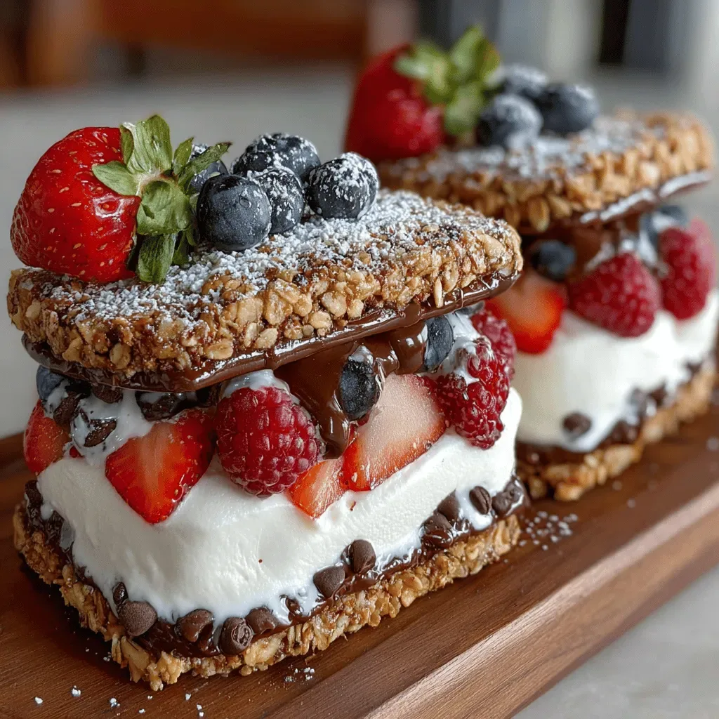 Choco-Berry Frozen Yogurt Sandwiches